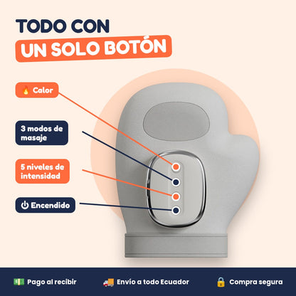 Todo con un solo botón: calor, 3 modos, 5 intensidades